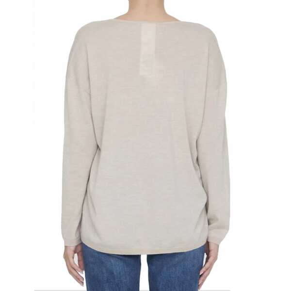 Pulovere casual Max Mara Max Mara Freccia Jumper Beige Femei (BM 19731885) 3