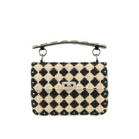 Genti de mana Valentino Garavani Raffia Medium Rockstud Spike Handbag Femei