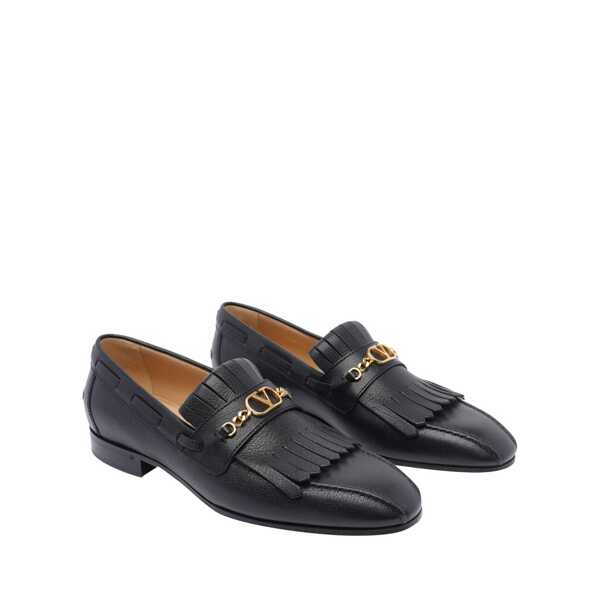 Mocasini Valentino Garavani Valentino Garavani Vlogo Signature Loafers Black Barbati (BM 19732152) 2