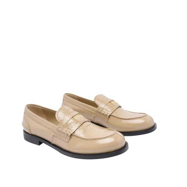 Pantofi fara toc Miu Miu Miu Miu Logo-plaque Suede Loafers Beige Femei (BM 19732161) 2