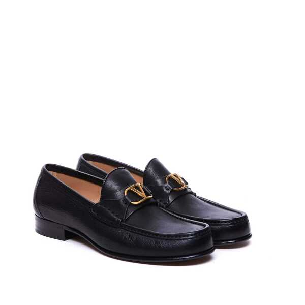 Mocasini Valentino Garavani Valentino Garavani Vlogo Signature Loafers Black Barbati (BM 19732209) 2