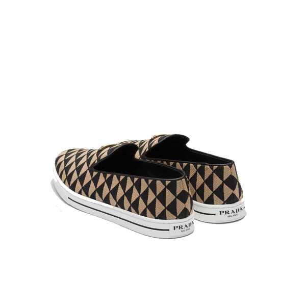 Incaltaminte Prada Prada Embroidered technical fabric slip-on shoes Black Barbati (BM 19732287) 3