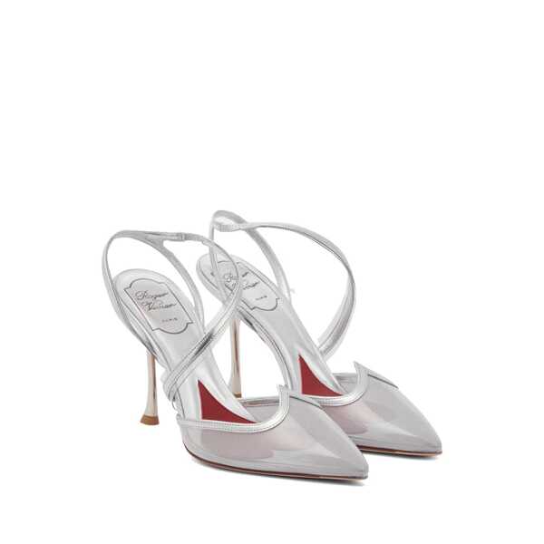 Pantofi cu toc Roger Vivier Roger Vivier I Love Vivier PVC pumps Silver Femei (BM 19732314) 2