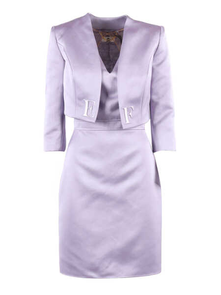 Paltoane Elisabetta Franchi JACKET WITH DRESS Purple Femei (BM 19732575) 4