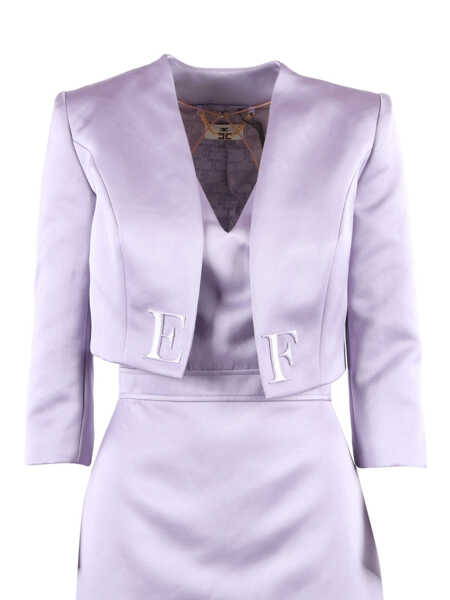 Paltoane Elisabetta Franchi JACKET WITH DRESS Purple Femei (BM 19732575) 5