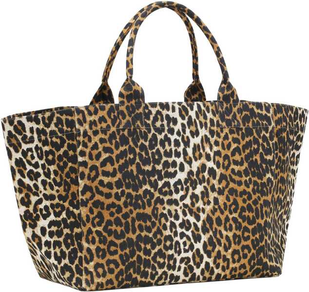 Genti de mana Ganni Leopard Xxl Tote Bag ANIMALIER Femei (BM 19732763) 2