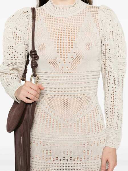Rochii casual Isabel Marant Crochet Dione Dress IVORY Femei (BM 19732796) 5