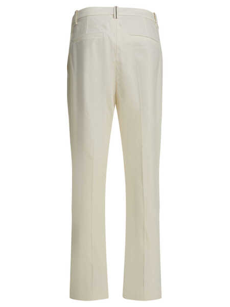 Pantaloni casual Brunello Cucinelli Trousers White Femei (BM 19733847) 2
