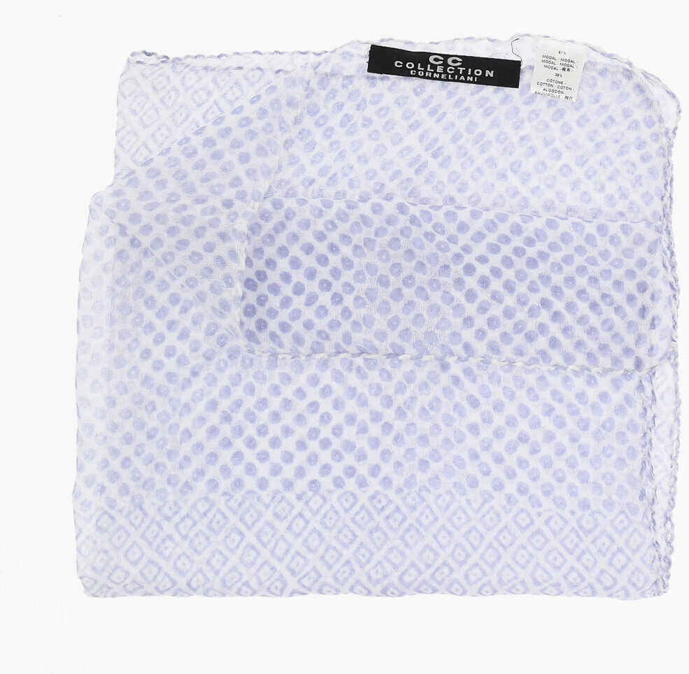 Esarfe CORNELIANI Cc Collection Two-Tone Patterned Foulard White Barbati (BM 19733864) 3