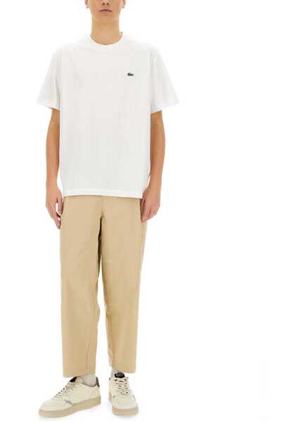 Tricouri Lacoste T-Shirt In Cotone WHITE Barbati (BM 19733876) 3