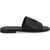 Dolce & Gabbana Leather Slide With Logo BLACK