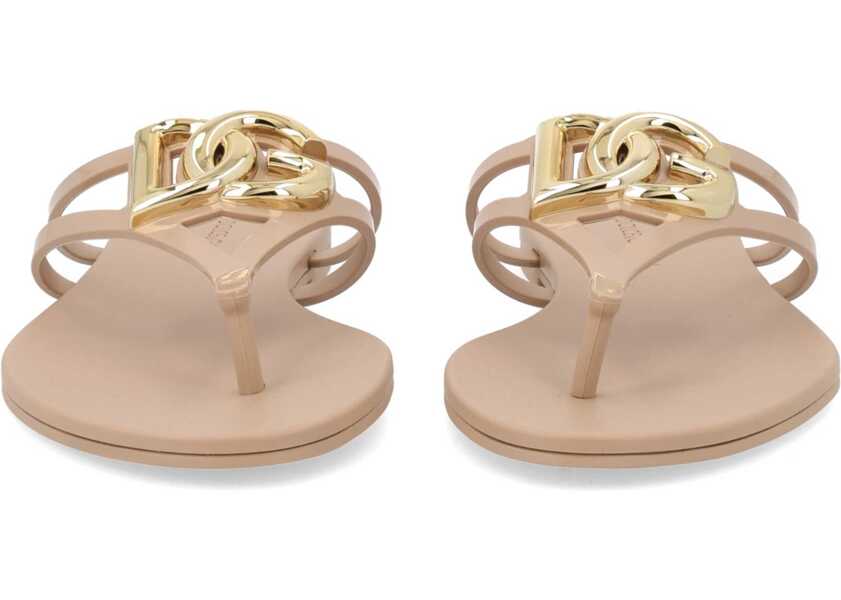 Sandale Dolce & Gabbana Slide With Logo BEIGE Femei (BM 19733957) 3
