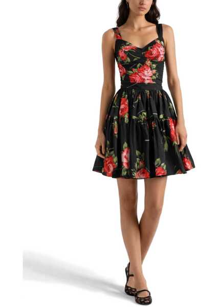 Fuste casual Dolce & Gabbana Miniskirt With Bouquet Print BLACK Femei (BM 19734083) 2