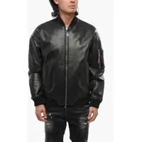 Bomber jacket Multipocketed Leather Bomber Jacket With Front Zip* Barbati
