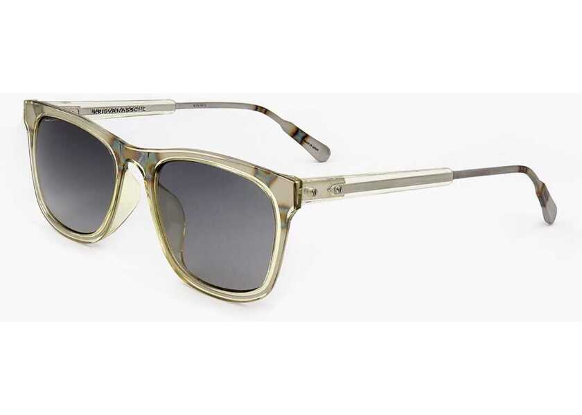 Ochelari de soare LINDA FARROW Kris Van Assche Wayfarer Sunglasses With Iridescent Frame Multicolor Barbati (BM 19734386) 2