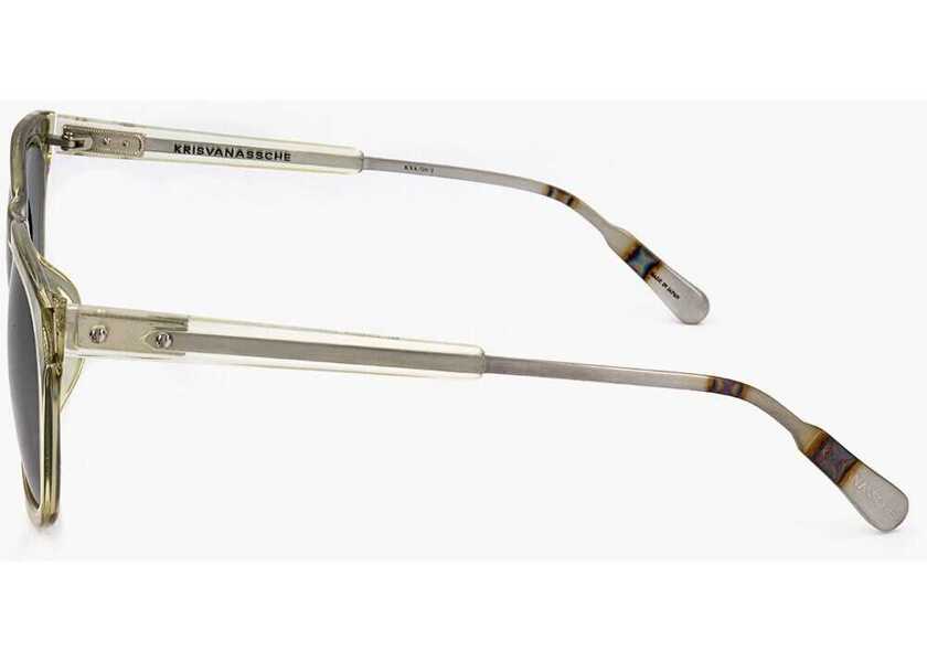 Ochelari de soare LINDA FARROW Kris Van Assche Wayfarer Sunglasses With Iridescent Frame Multicolor Barbati (BM 19734386) 3