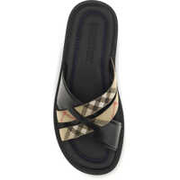 Sandale pentru Barbati - Sandale Burberry Drift leather and Check Sandals BLACK/SAND IP CHECK Barbati (BM 19734391) - B-mall.ro