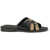 Burberry Drift leather and Check Sandals* BLACK/SAND IP CHECK