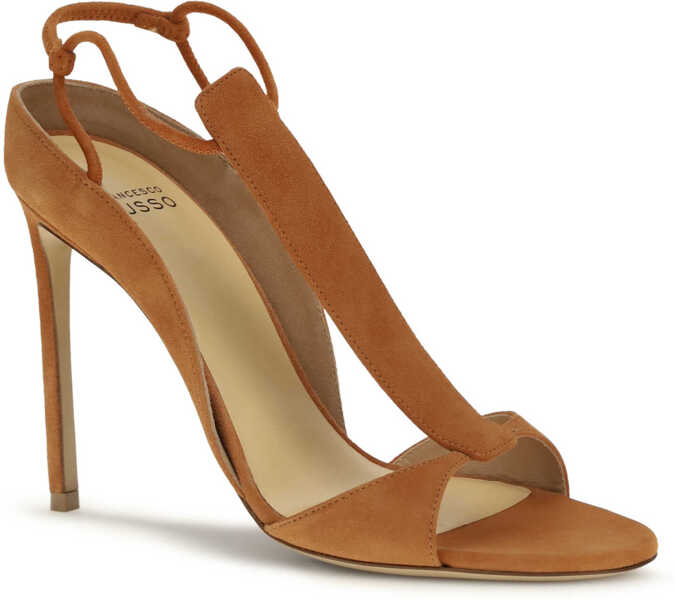 Sandale Francesco Russo R1S950 suede Sandals PUMPKIN Femei (BM 19734392) 2