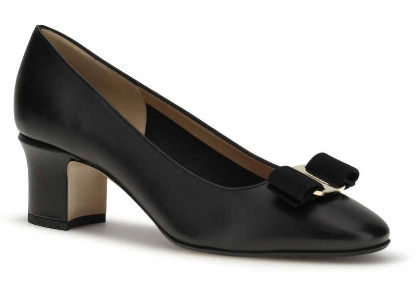 Pantofi cu toc Ferragamo Fiocco Vera Pumps CAPRI NERO Femei (BM 19734395) 2