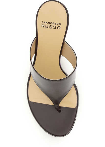 Sandale Francesco Russo Thong Sandals BORDEAUX Femei (BM 19734404) 4