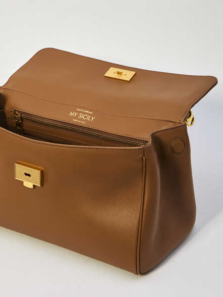 Genti de mana Dolce & Gabbana Medium My Sicily Bag BROWN Femei (BM 19734563) 4