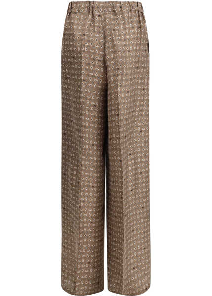 Pulovere casual Max Mara Printed silk Vischio Pants FANGO Femei (BM 19734572) 2