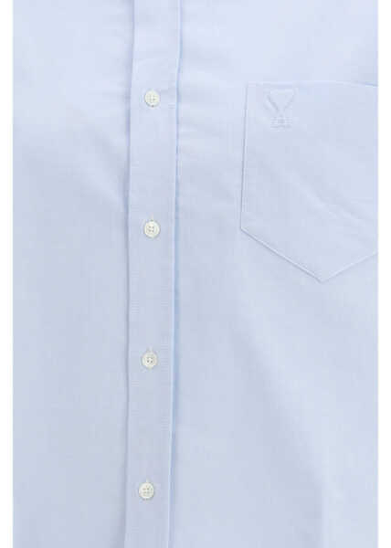 Camasi casual AMI Paris Cropped Shirt BLEU CIEL Femei (BM 19734620) 3