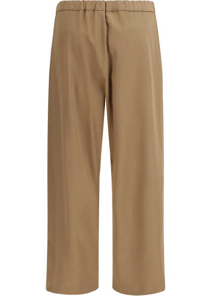 Pantaloni casual S MAXMARA Margenta Pants CARAMELLO Femei (BM 19734632) 2