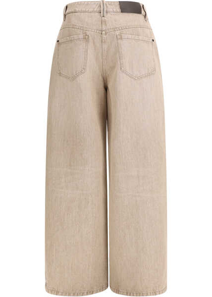 Blugi Brunello Cucinelli Barrel-leg Jeans DESERT DENIM Femei (BM 19734638) 2