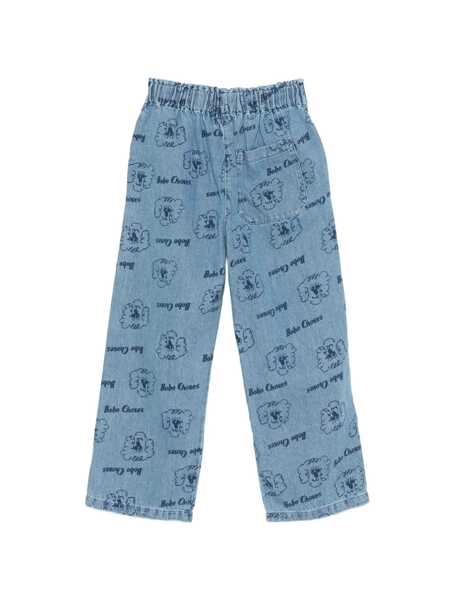 Blugi drepti Bobo Choses Pickles The Dog all over light denim pants Blue Baieti (BM 19735419) 2