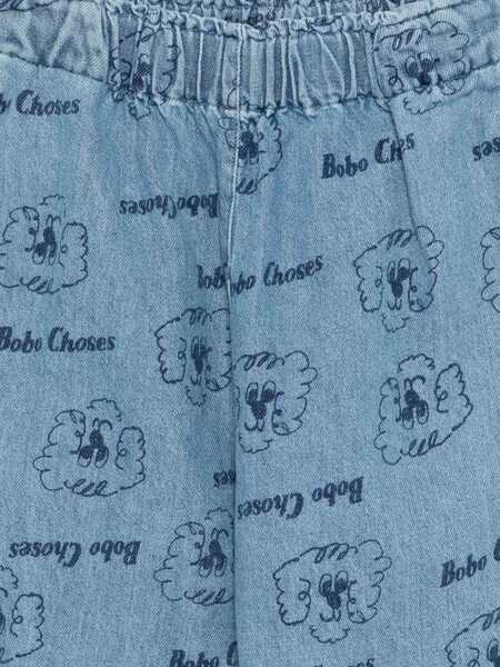 Blugi drepti Bobo Choses Pickles The Dog all over light denim pants Blue Baieti (BM 19735419) 3