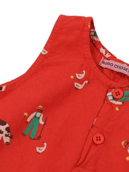 Pulovere casual Bobo Choses Farm Adventure all over playsuit Red Fete (BM 19735440) 3
