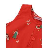 Pulovere Bobo Choses pentru Fete - Pulovere casual Bobo Choses Farm Adventure all over playsuit Red Fete (BM 19735440) - B-mall.ro