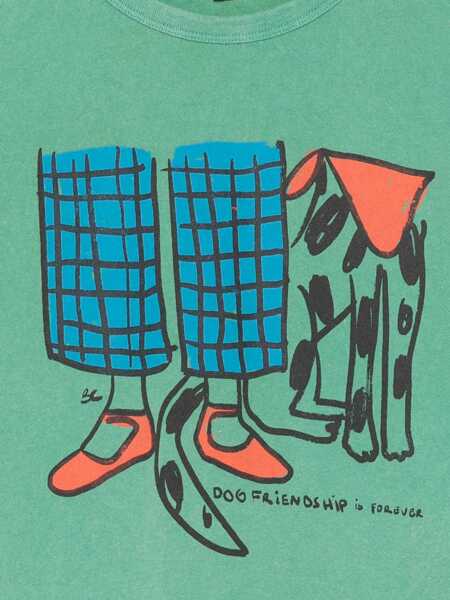 Tricouri Bobo Choses Dog Friendship T-shirt Green Baieti (BM 19735452) 3
