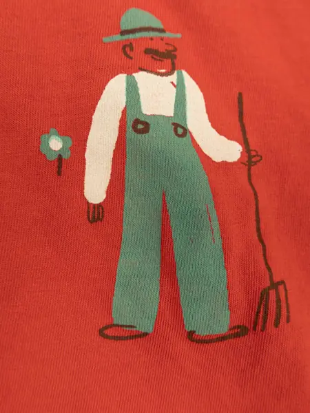 Tricouri Bobo Choses Farm Adventure cropped T-shirt Red Baieti (BM 19735476) 4