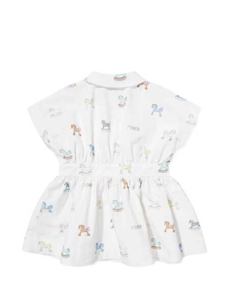 Rochii Fendi LITTLE HORSES DRESS White Fete (BM 19735611) 2