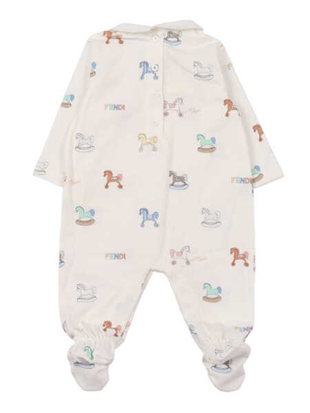 Accesorii Fendi LITTLE HORSES ROMPER SET White Fete (BM 19735620) 2