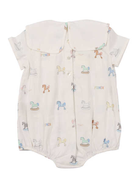Accesorii Fendi LITTLE HORSES ROMPER SET White Fete (BM 19735635) 2