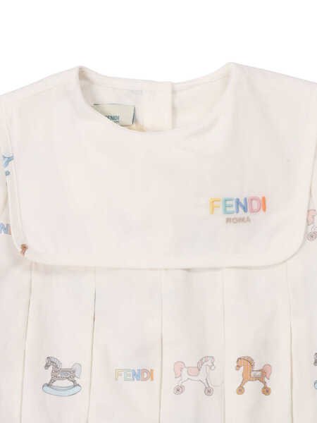 Accesorii Fendi LITTLE HORSES ROMPER SET White Fete (BM 19735635) 3