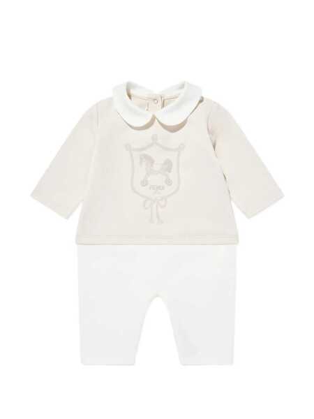 Salopete Fendi STRETCH FLEECE ROMPER SET Beige Fete (BM 19735641) 2