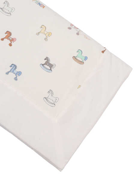 Salopete Fendi LITTLE HORSES BLANKET White Fete (BM 19735650) 2