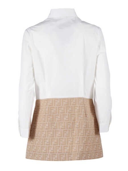 Rochii Fendi FF CANVAS DRESS White Fete (BM 19735689) 2
