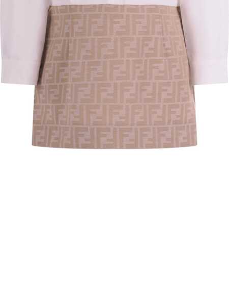 Rochii Fendi FF CANVAS DRESS White Fete (BM 19735689) 3