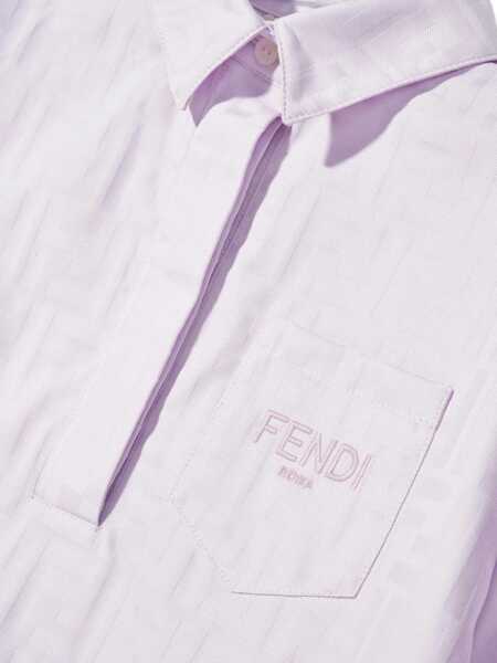 Rochii Fendi FF COTTON JACQ DRESS Purple Fete (BM 19735698) 3