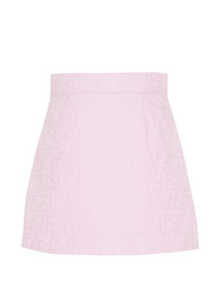 Fuste Fendi COTTON JACQUARD FF SKIRT Purple Fete (BM 19735704) 2