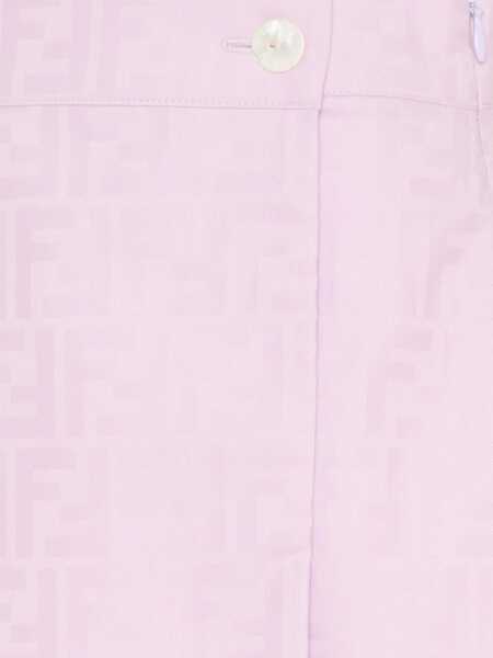 Fuste Fendi COTTON JACQUARD FF SKIRT Purple Fete (BM 19735704) 3
