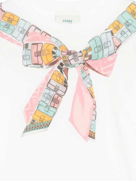 Tricouri Fendi JERSEY T-SHIRT White Fete (BM 19735707) 3