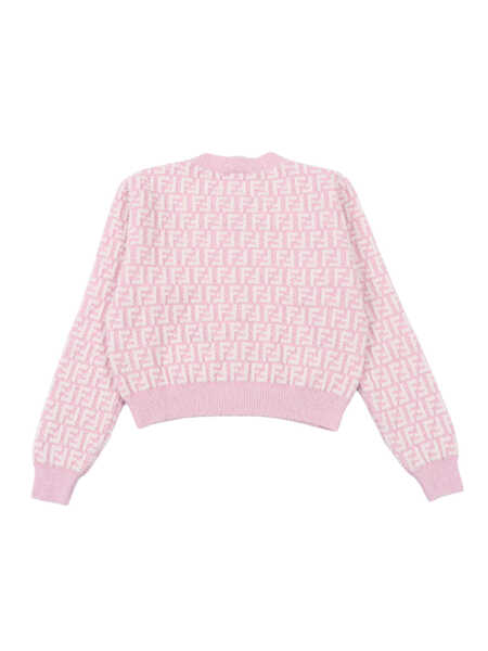 Cardigane Fendi FF VISCOSE KNIT CARDIGAN Pink Fete (BM 19735722) 2