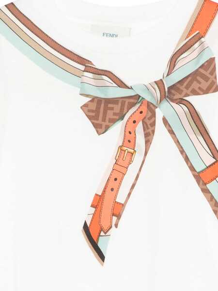 Tricouri Fendi JERSEY T-SHIRT White Fete (BM 19735734) 3